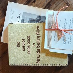 1930's Pair-The Service Cookbook & OSU Bulletin "Hospitality in the Home"
